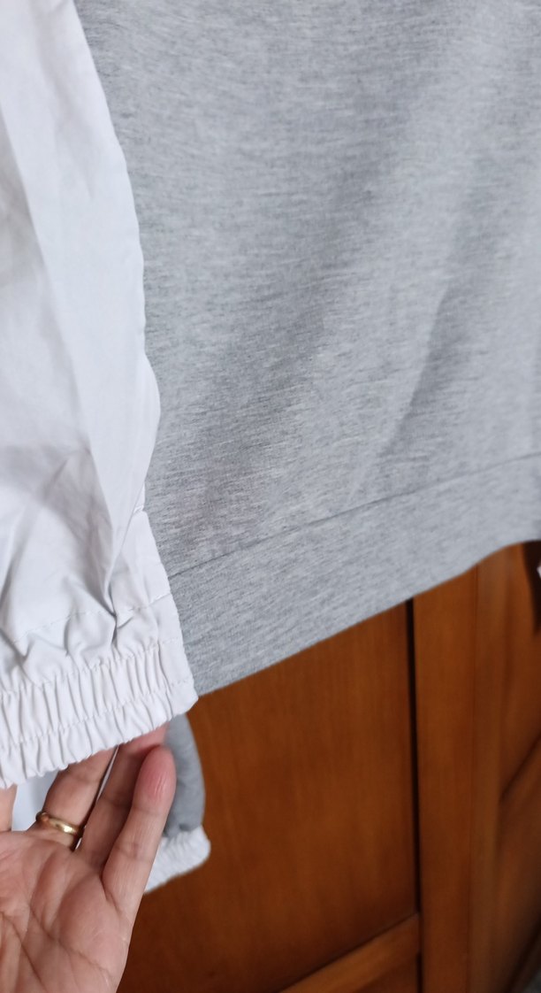 Gri Kadın Uzun Kollu Salaş Sweatshirt L beden - Görsel 5