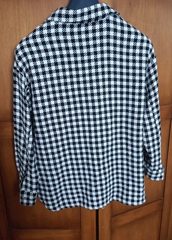 Ekose Pamuklu Kadın Gömlek çitli M beden - Görsel 3