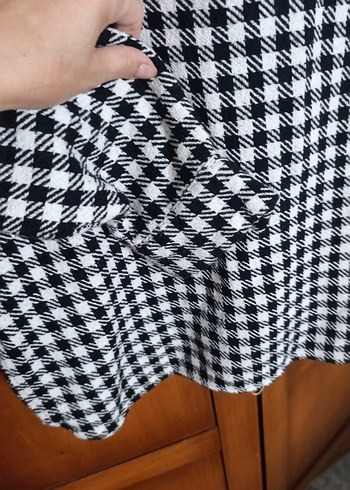 Ekose Pamuklu Kadın Gömlek çitli M beden - Görsel 4