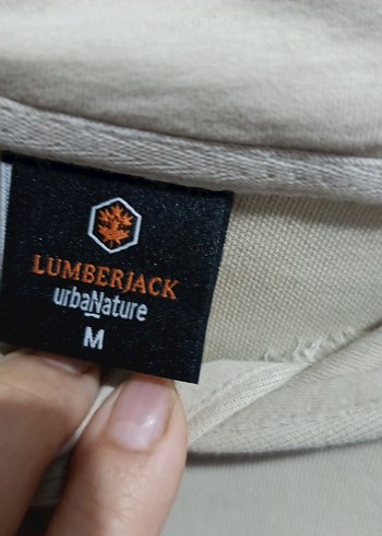 Baskılı nisex Sweatshirt Kapüşonlu L beden krem - Görsel 3