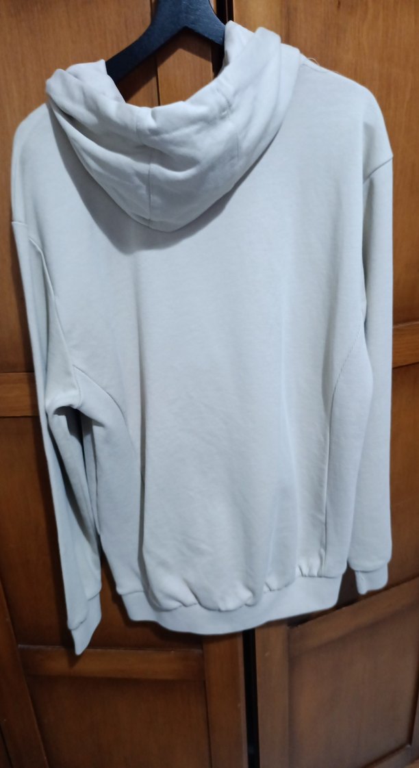 Baskılı nisex Sweatshirt Kapüşonlu L beden krem - Görsel 5