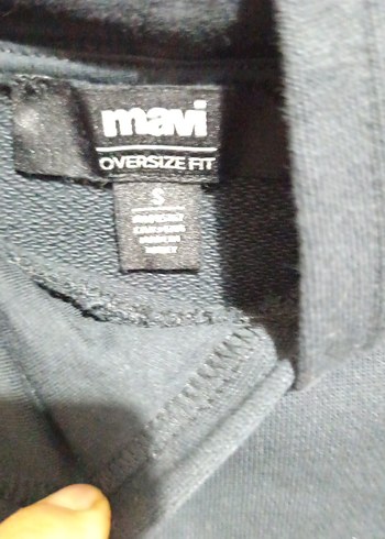 Kapüşonlu Baskılı siyah Sweatshirt sbeden - Görsel 2