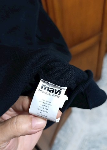 Kapüşonlu Baskılı siyah Sweatshirt sbeden - Görsel 4