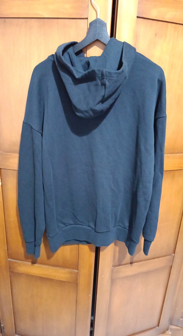 Kapüşonlu Baskılı siyah Sweatshirt sbeden - Görsel 3