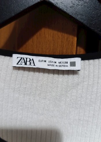 Uzun Kollu, Bisiklet Yaka, Beyaz Kadın Triko zara M beden - Görsel 2