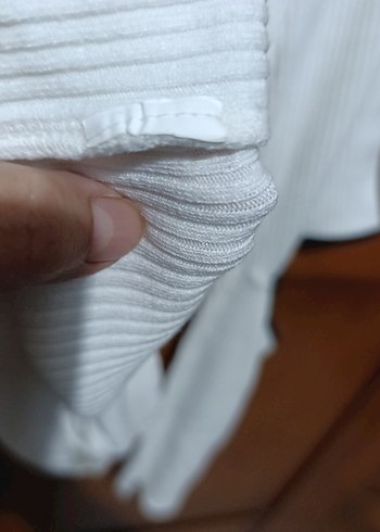 Uzun Kollu, Bisiklet Yaka, Beyaz Kadın Triko zara M beden - Görsel 5