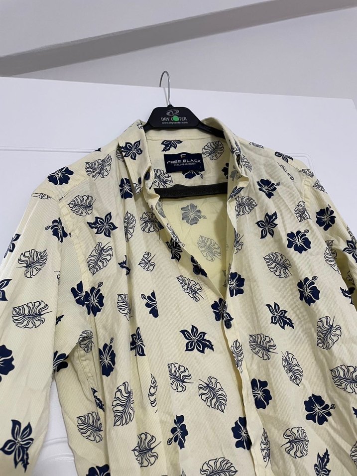 Sarı Desenli Uzun Kollu Gömlek - Görsel 2