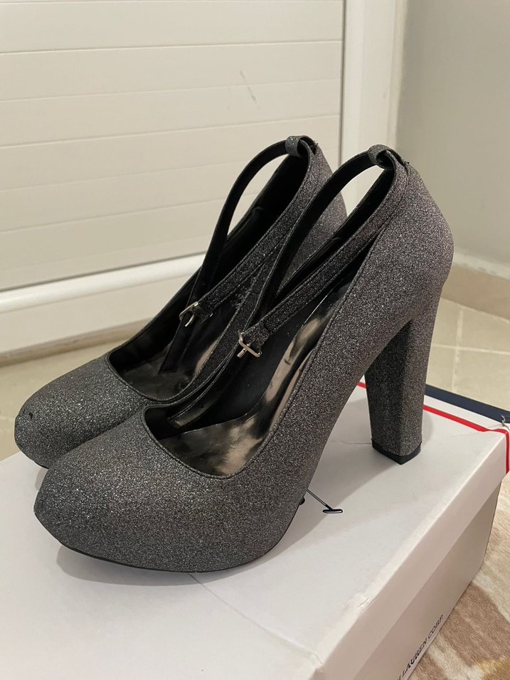 Platforma yüksek topuk gece ayakkabısı - Görsel 2