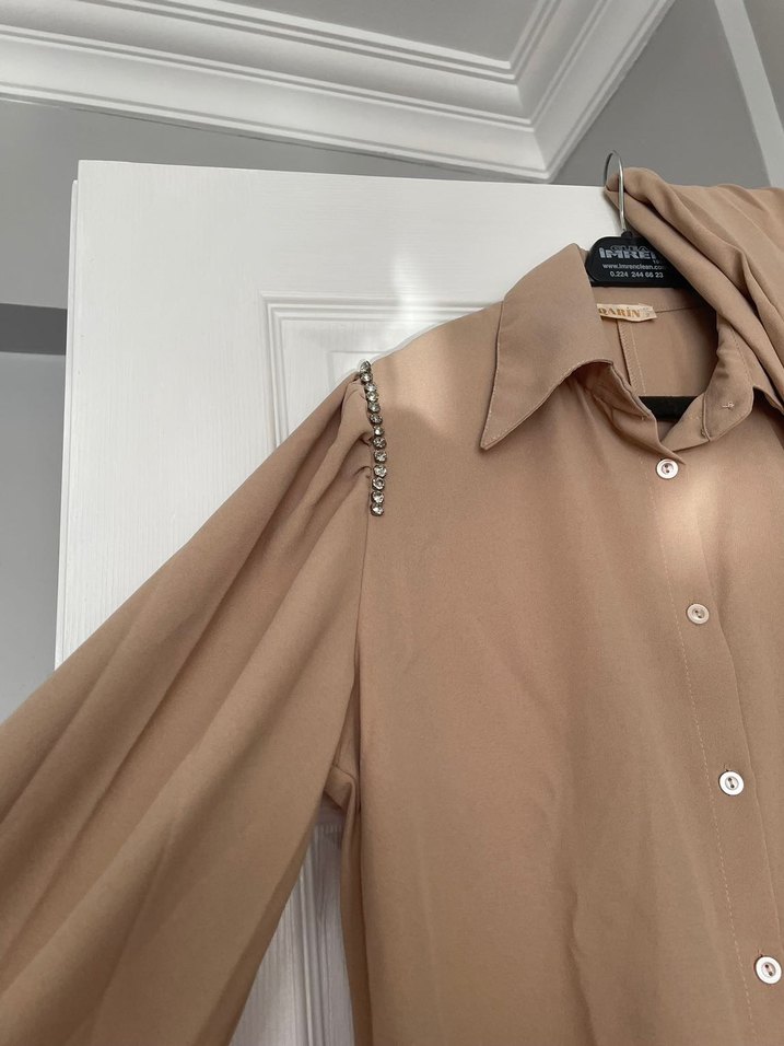 Bej Düğmeli ikili takım 2 beden - Görsel 2