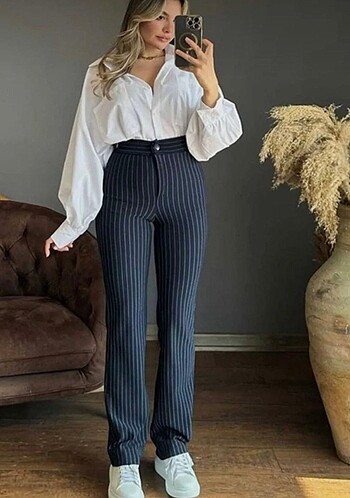 Zara Lacivert pantolon
