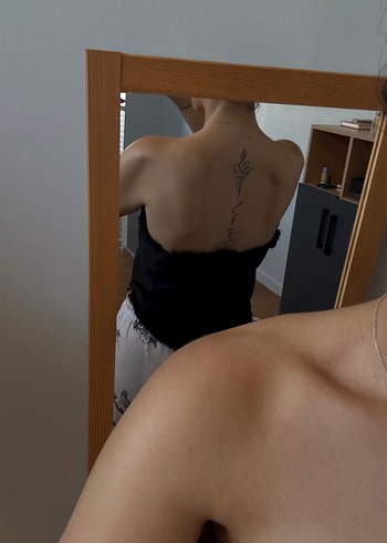 Şeffaf Siyah Straplez Gotik Büstiyer - Görsel 4