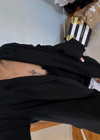 Siyah, Uzun Kollu, blazer ceket - Görsel 2