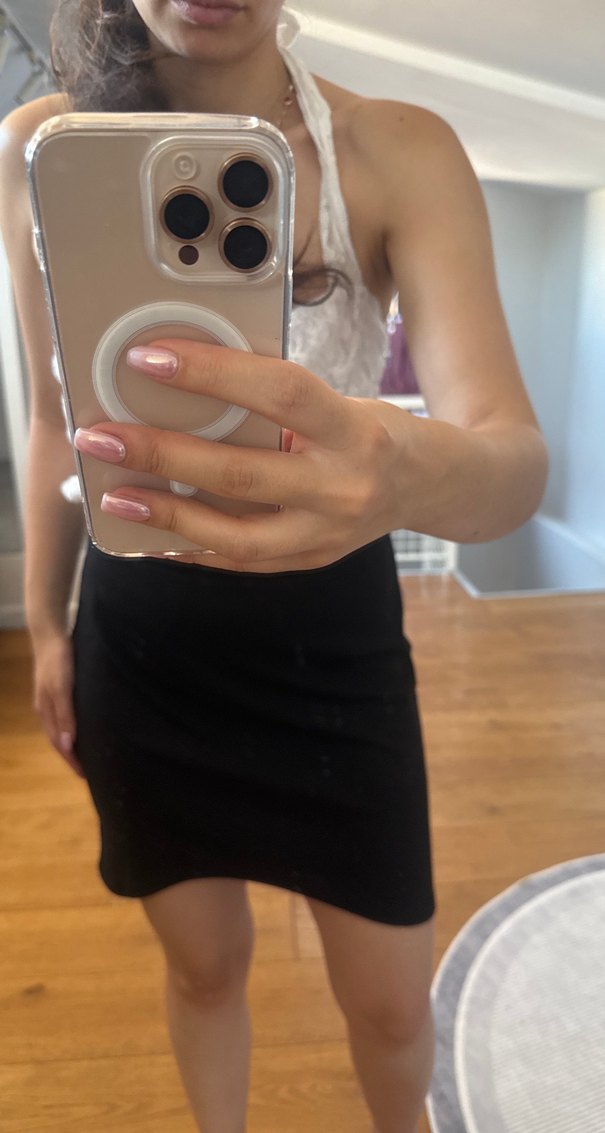 Siyah Mini Dar Kesim Etek - Görsel 2