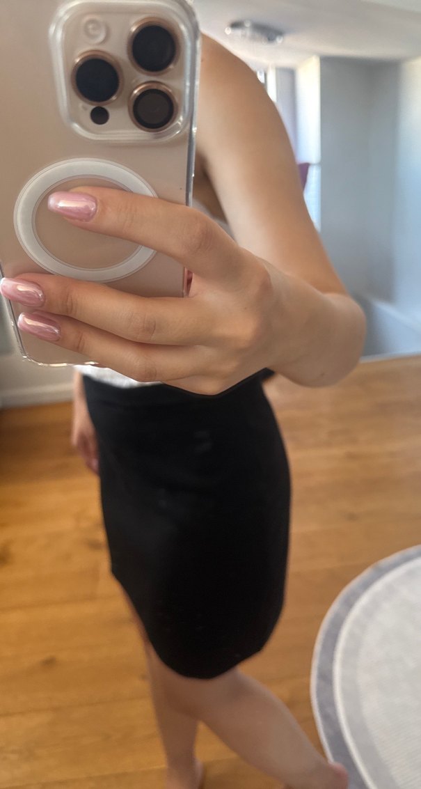 Siyah Mini Dar Kesim Etek - Görsel 3