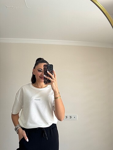 s Beden beyaz Renk Oysho orj basic tişört