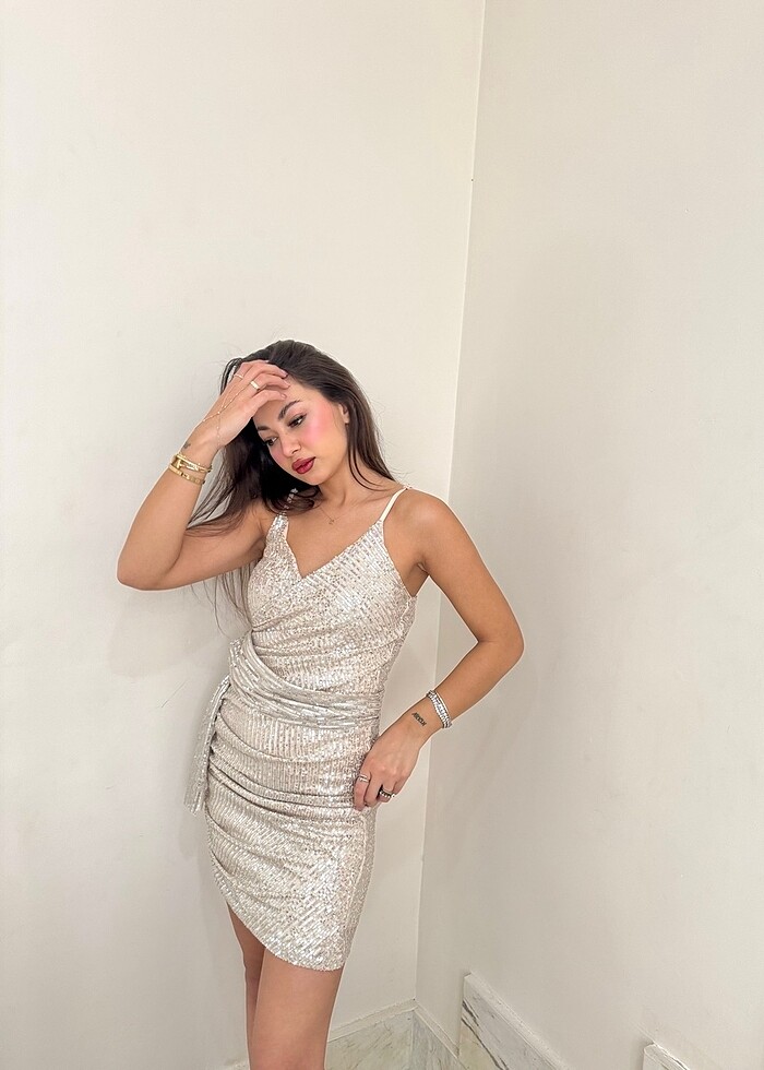 Gümüş abiye - Görsel 4