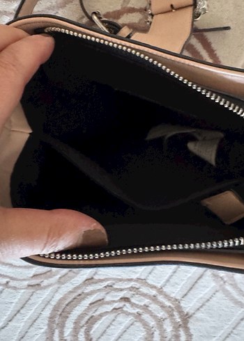 Bej Deri Görünümlü Kadın Çanta - Görsel 5