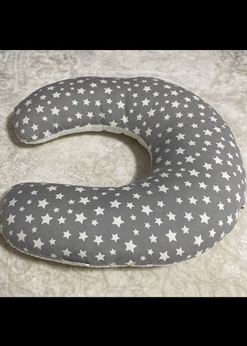 Gri Yıldız Desenli Emzirme Örtüsü ve Destek Yastığı Seti - Görsel 8