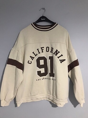 Sweatshirt krem kahve