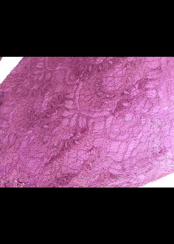 Bordo Dantel Detaylı Gotik Midi Elbise - Görsel 5