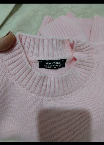 Kadın Pembe Kazak - Görsel 6