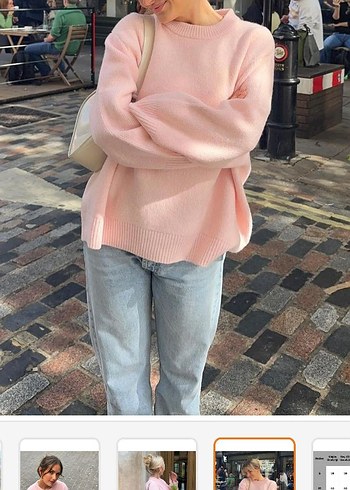 Kadın Pembe Kazak - Görsel 3