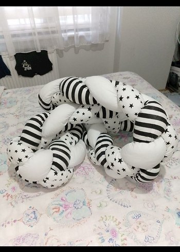 Zebra Desenli Çocuk Örgü Yatak Koruyucu - Görsel 2