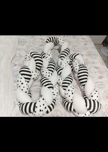 Zebra Desenli Çocuk Örgü Yatak Koruyucu - Görsel 3
