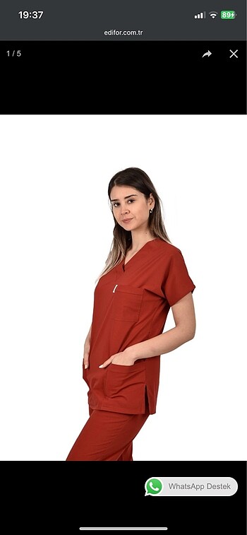Ediform kiremit hemşire doktor forma L beden