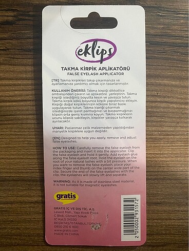 Eklips Takma kirpik aplikatörü
