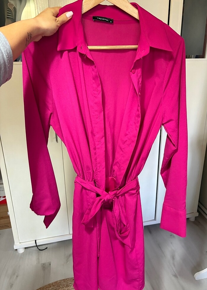 Gömlek elbise - Görsel 5