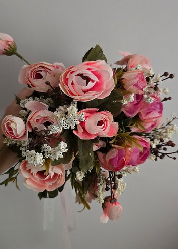 Pembe Dantel Bohem Gelin Çiçeği - Görsel 5