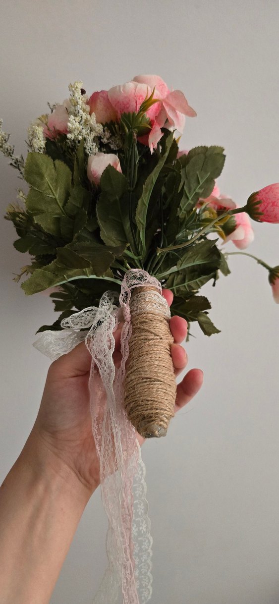 Pembe Dantel Bohem Gelin Çiçeği - Görsel 3