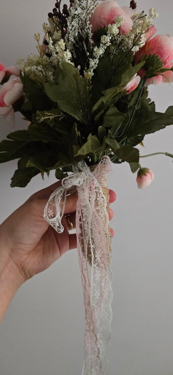 Pembe Dantel Bohem Gelin Çiçeği - Görsel 2