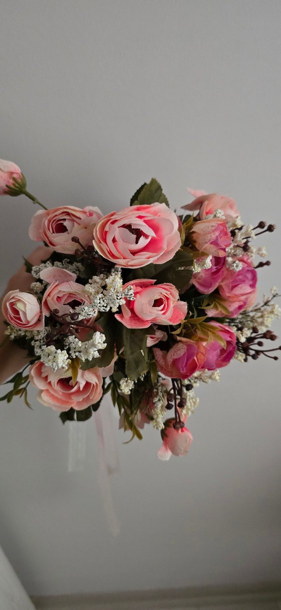 Pembe Dantel Bohem Gelin Çiçeği - Görsel 5