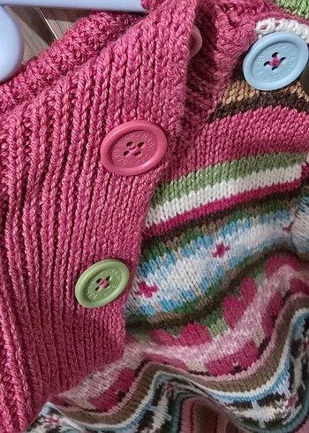 Renkli Bohem Kız Çocuk Triko Kazak - Görsel 5