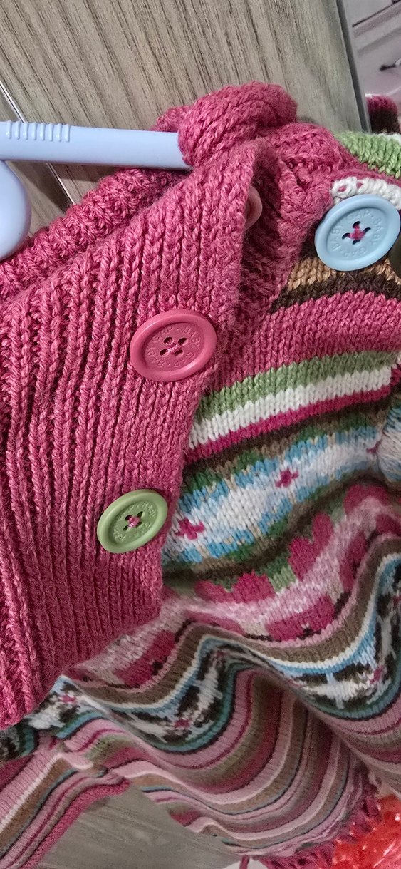 Renkli Bohem Kız Çocuk Triko Kazak - Görsel 5