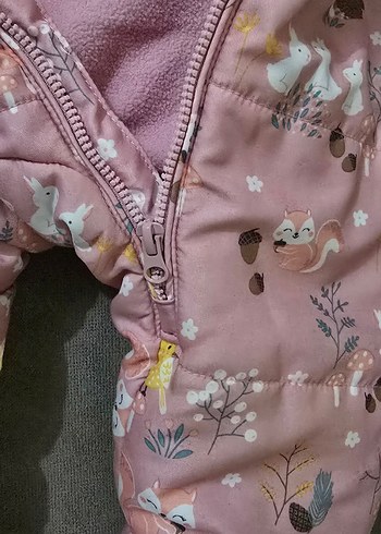 Lcw Kapüşonlu Pembe Desenli AstronotBebek Tulumu - Görsel 3