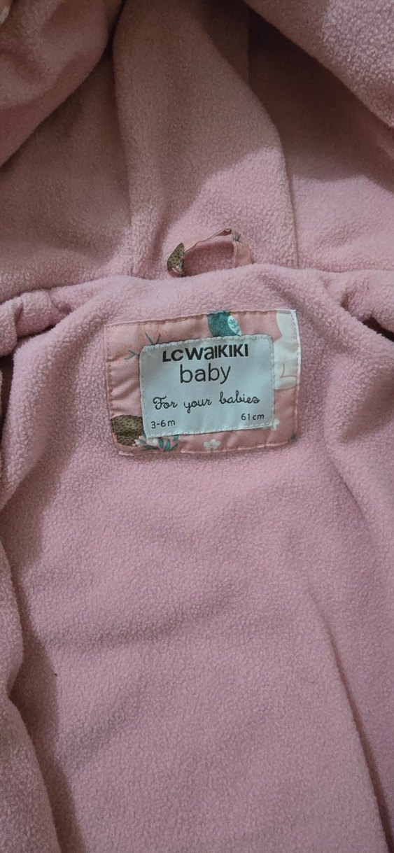 Lcw Kapüşonlu Pembe Desenli AstronotBebek Tulumu - Görsel 2