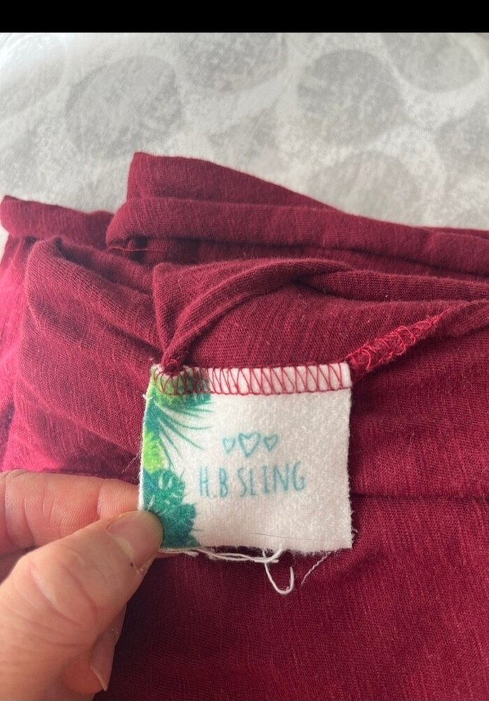 Bordo Bebek Taşıma Slingi - Görsel 3