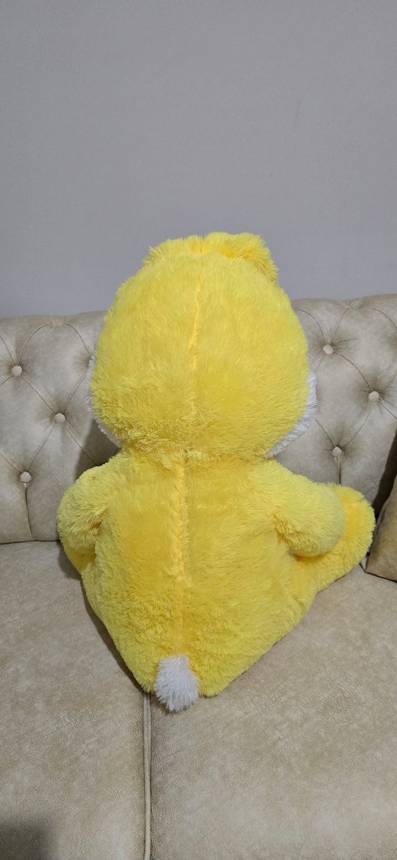 Sarı ve Beyaz Peluş Oyuncak Tavşan - Görsel 2