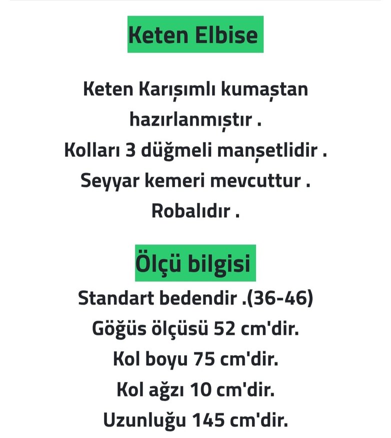 Haki Salaş Uzun Keten Elbise - Görsel 4