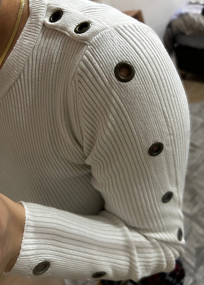 Kol detaylı kazak - Görsel 4