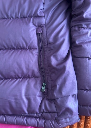 Mor Fermuarlı Kadın Kışlık Kaz Tüyü Mont - Görsel 7