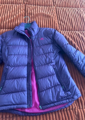 Mor Fermuarlı Kadın Kışlık Kaz Tüyü Mont - Görsel 2