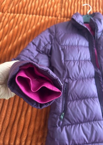 Mor Fermuarlı Kadın Kışlık Kaz Tüyü Mont - Görsel 9