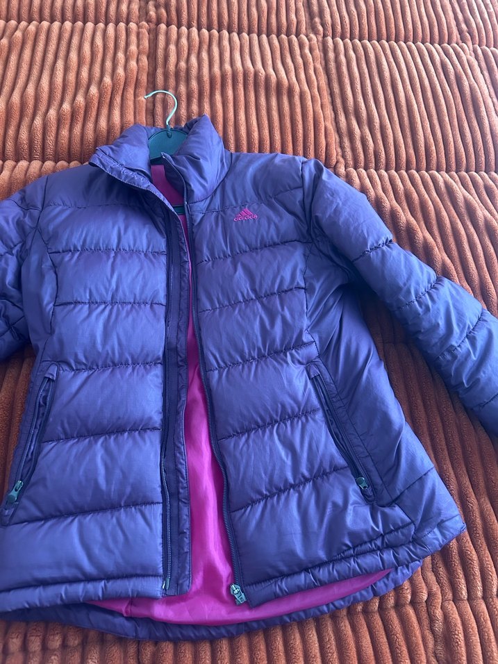 Mor Fermuarlı Kadın Kışlık Kaz Tüyü Mont - Görsel 2