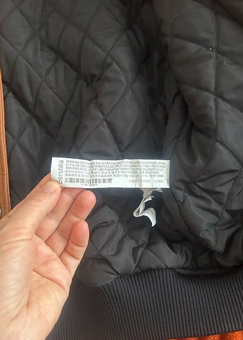 Düğmeli Kahverengi Deri Kadın Ceket - Görsel 5