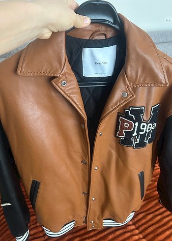 Düğmeli Kahverengi Deri Kadın Ceket - Görsel 2