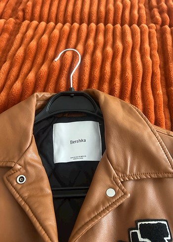 Düğmeli Kahverengi Deri Kadın Ceket - Görsel 4